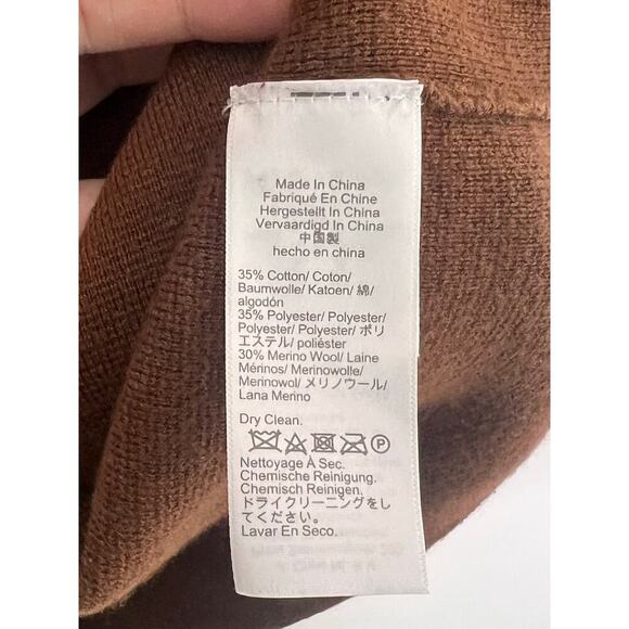 J. Crew Giselle Long Sleeve V-Neck Button-Front Sweater-Blazer Heather Walnut XS - Picture 9 of 12